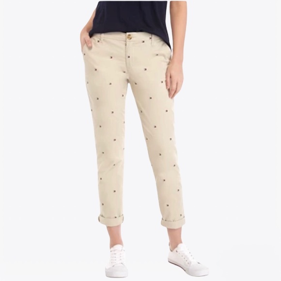 J. Crew Scout 100% Cotton Embroidered Stars Women’s Pants 0/2 - Picture 1 of 14